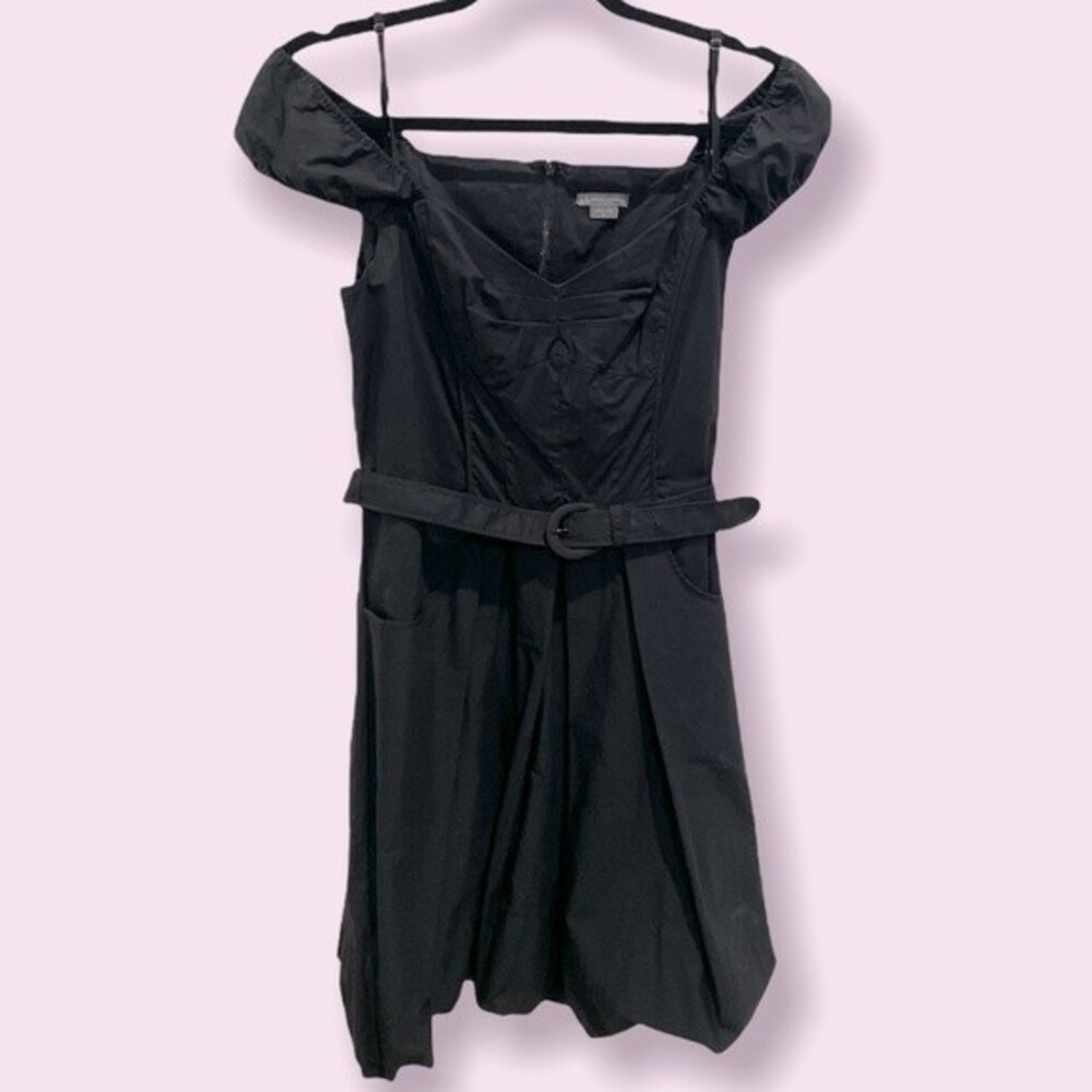 Vintage Y2K Armani Exchange Bubble Hem Mini Dress SZ 8 EUC
